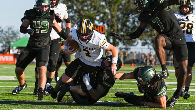 Huskies football holds on for road win at Bemidji State to start season